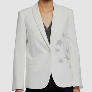 zadig & Voltaire white star blazer never worn size 38